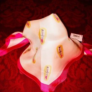 Coach Lipstick Print Diamond Shape Scarf NWT